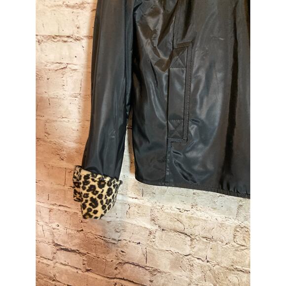 Utex Design Fully Reversible Jacket Womens Medium Cheetah Leopard Full Zip Up - Picture 6 of 14